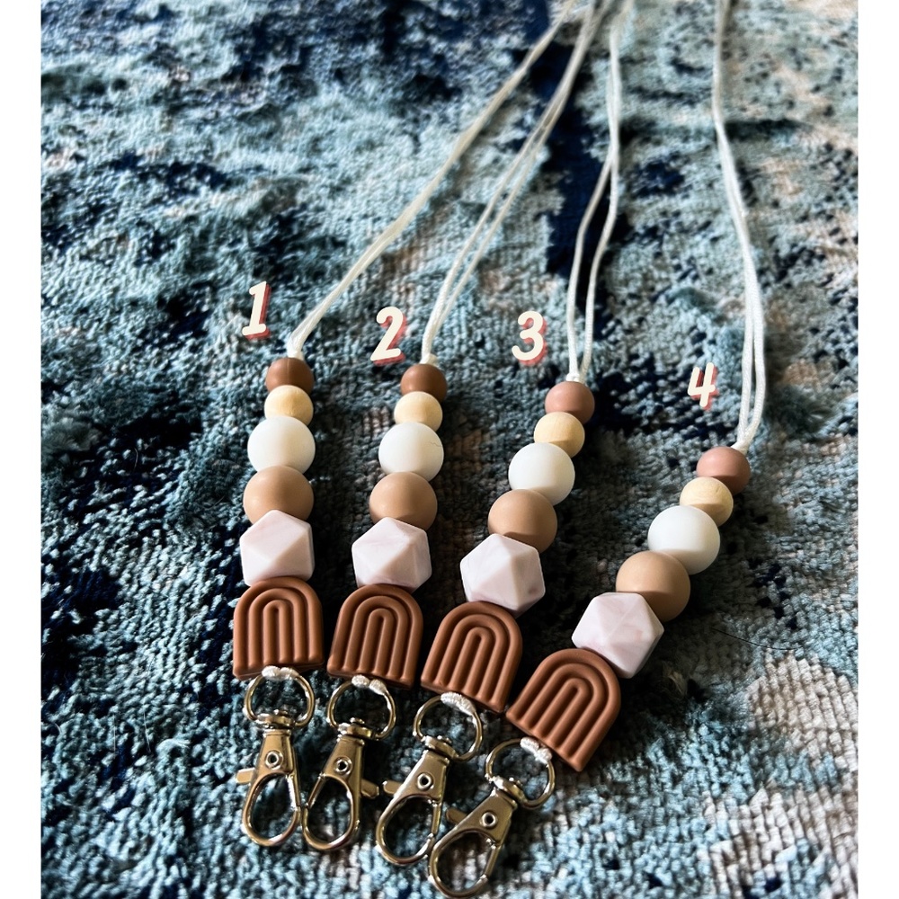 Brown Marble Lanyard